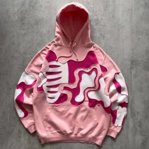 Skull Skeleton Sweatshirts Pullover Hoodie Cotton Oversized Boxy Cropped Hoodie