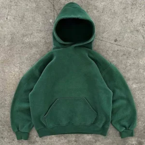 Heavyweight Cotton Boxy Cropped Hoodie DTG Print Knitted Weaving Method