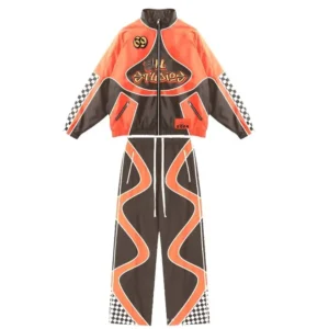 Custom Color Block Patchwork Nylon Windbreaker Tracksuit