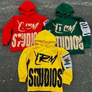 Embroidery Streetwear Patch Vintage Acid Wash Cropped Hoodie