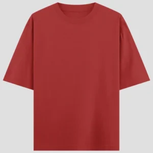 Custom Blank Red Oversized Classic T-Shirt
