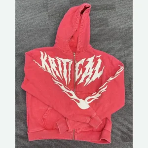 Lined Or Custom Cotton Puff Printing Streetwear Acid Washed Heavyweight Zip Up Hoodie