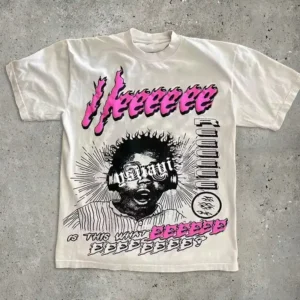Heavyweight Oversized Screen Printed Crew Neck T-Shirt