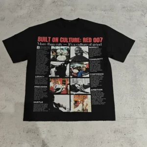 Custom Printing Heat Transfer Acid Wash Sun Faded Heavyweight Cotton Cropped Boxy Fit Graphic T-Shirt