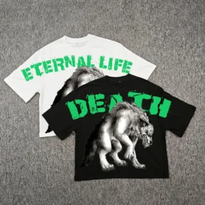 Custom Streetwear Oversized Boxy Hip Hop Drop Graphic T Shirt