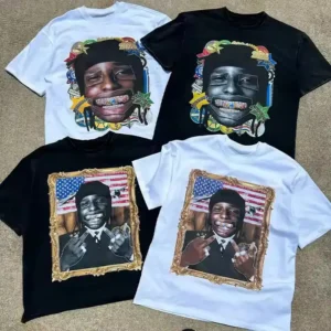 Oversized Fit Thick Heavy Cotton Screen Printing Men Boxy DTG Print Graphic T Shirt