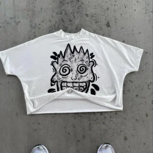 Oversized Heavyweight T Shirt With Custom Print Boxy Fit Crop Tee