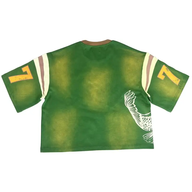 Vintage Needle Detection Football Tops Logo Design Soccer T Shirt - Image 2