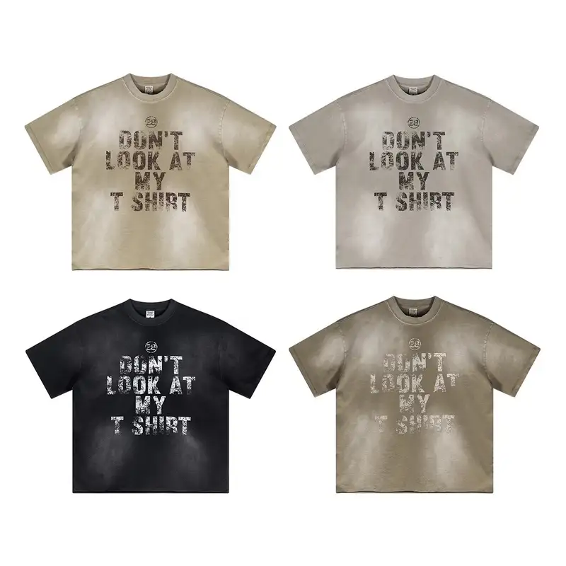 Acid Wash Oversized Cotton Heavyweight Vintage Sun Faded T Shirt - Image 2