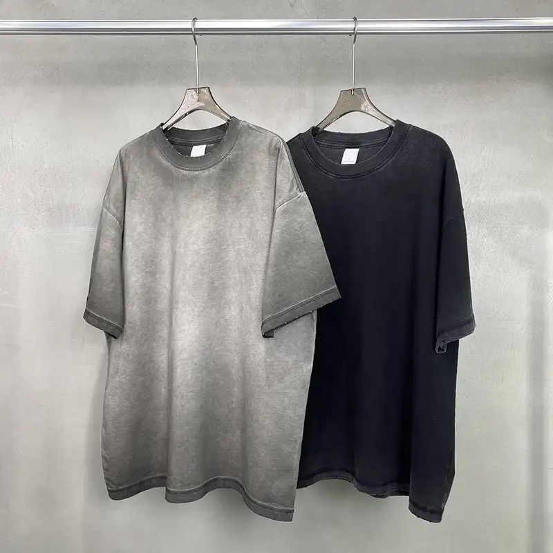 Vintage Distressed Heavyweight Cotton Blank Oversized T Shirt
