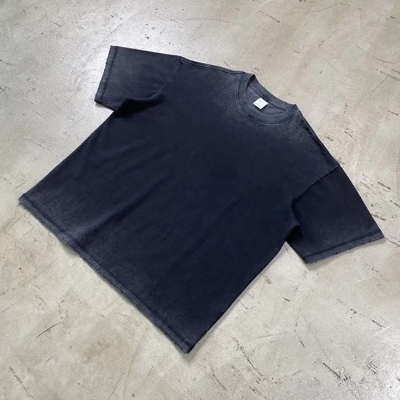 Vintage Distressed Heavyweight Cotton Blank Oversized T Shirt - Image 3