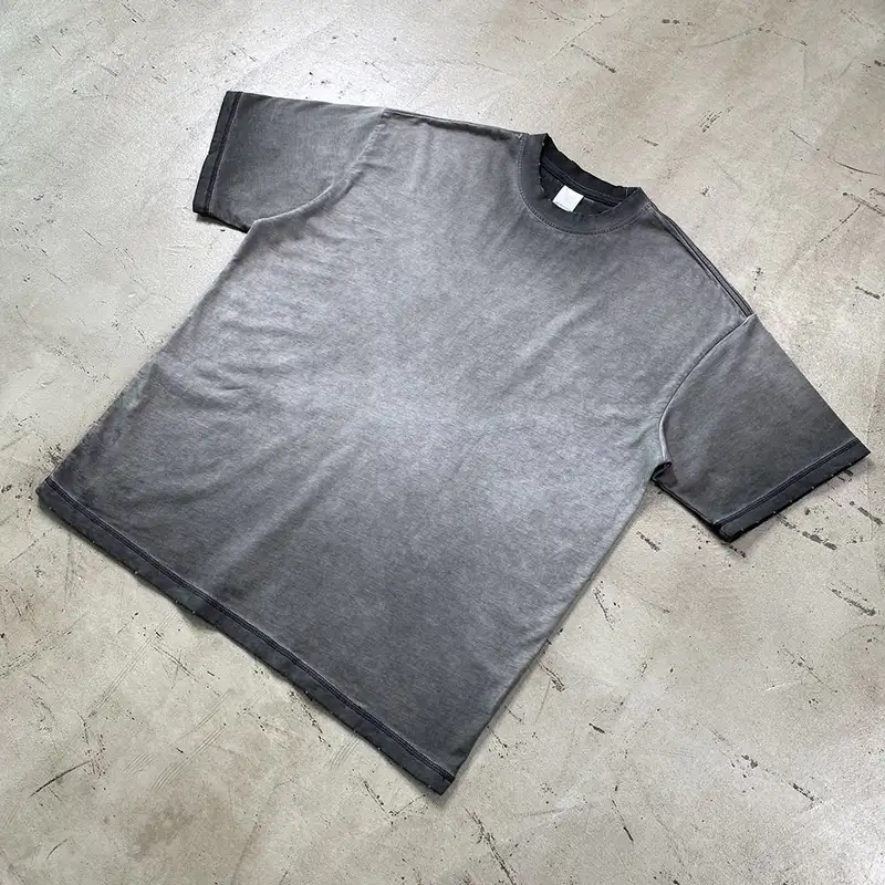Vintage Distressed Heavyweight Cotton Blank Oversized T Shirt - Image 4