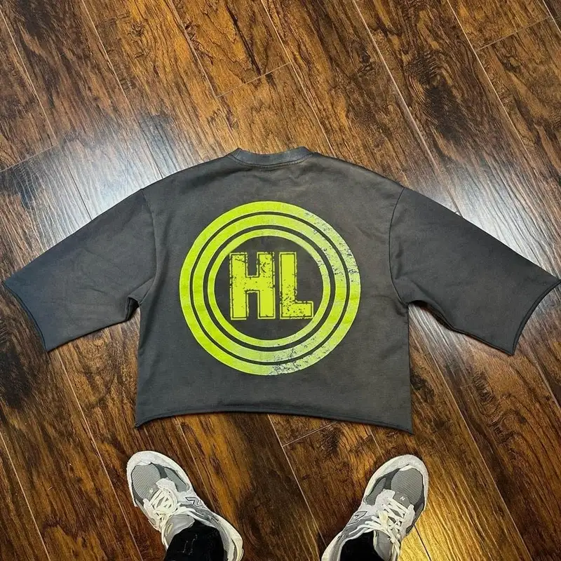 Customized Labels Heavy Weight Printed Cotton T Shirt - Image 2