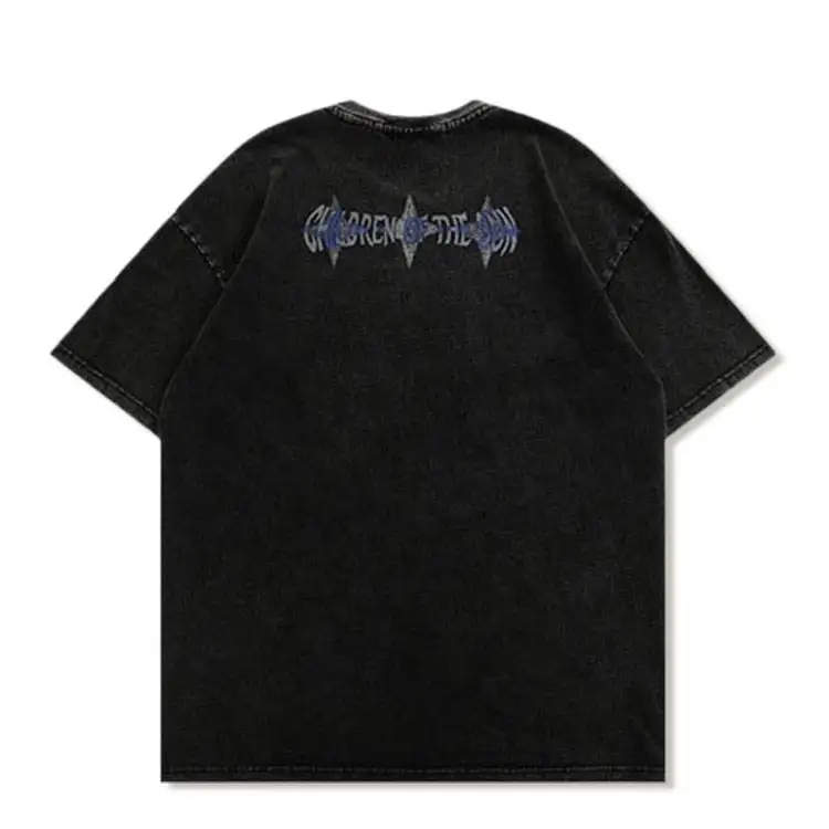 Digital Print Vintage Acid Washed T Shirt - Image 2