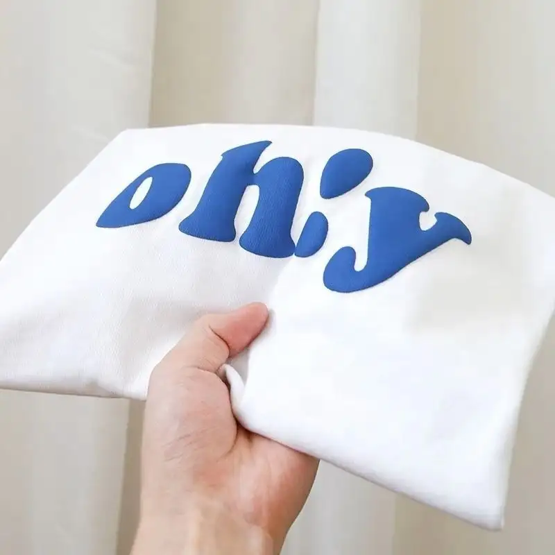 3D Puff Print Heavy Weight Cotton Fabric T Shirt - Image 2