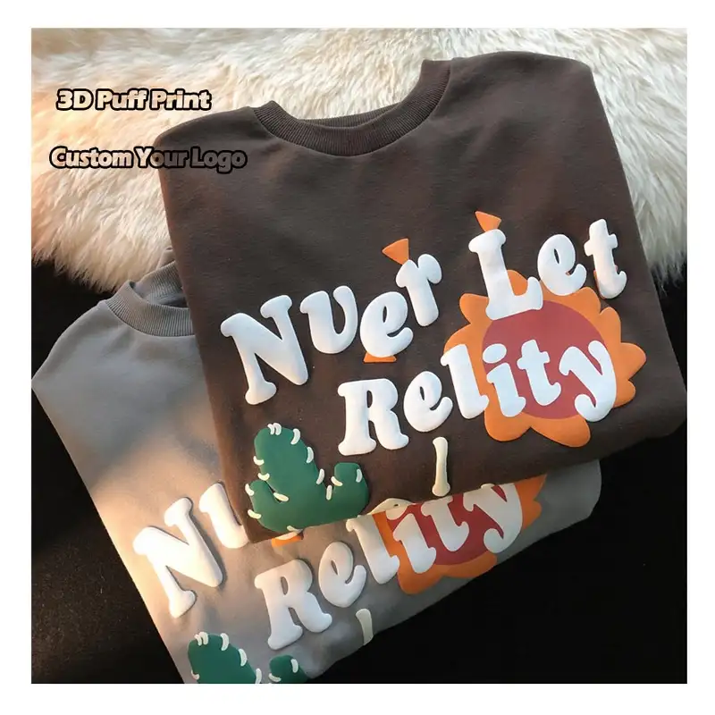 Choose Your Craft Way Cotton Plain Oversized Casual Puff Print T Shirt - Image 4