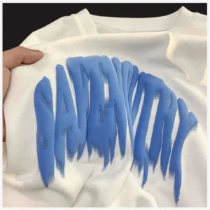 Custom Logo 3D Foam Puff Print Graphic T Shirt In Supima Cotton