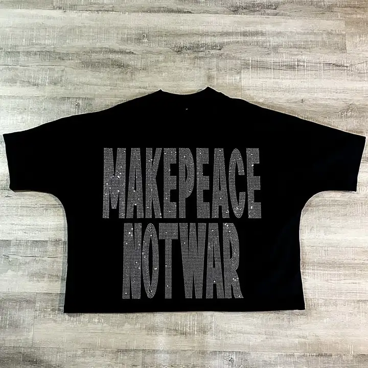 Cotton Heavy Weight Drop Shoulder Boxy Cropped Design T Shirt