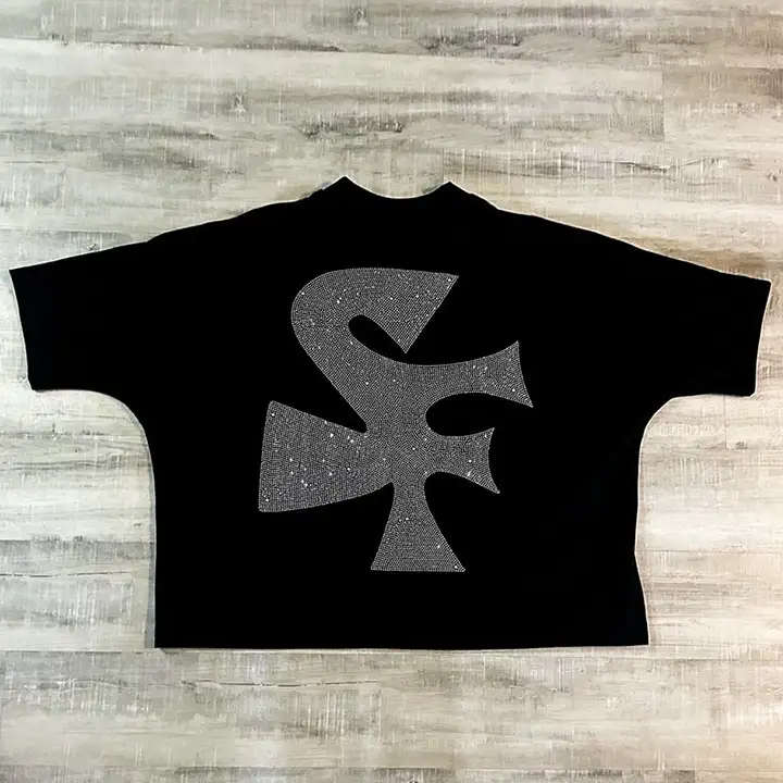 Cotton Heavy Weight Drop Shoulder Boxy Cropped Design T Shirt - Image 2