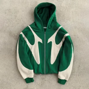 Cotton French Terry Heavyweight Oversized Zip Up Vintage Hoodie Men Patchwork Hoodie