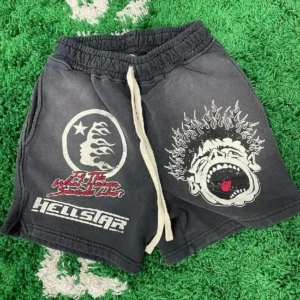 Vintage Sun Faded Acid Wash French Terry Drawstring Closure Shorts