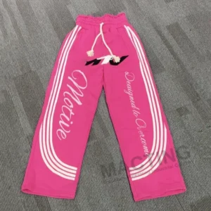 Custom Streetwear 100% Cotton French Terry Sun Faded Acid Wash Side Stripe Baggy Flared Sweatpant