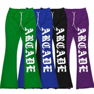 3D Puff Print Custom Flared Sweatpant